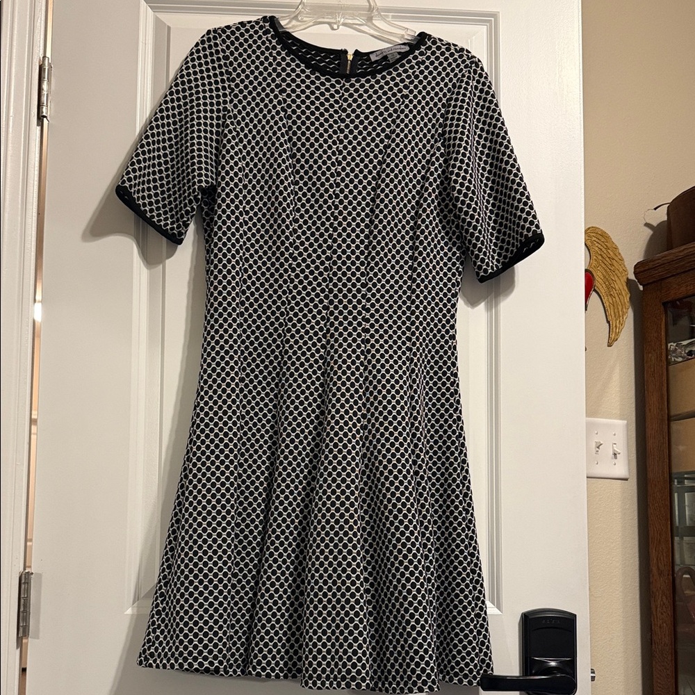 Danny & Nicole Black and White Geometric Mini Dress
